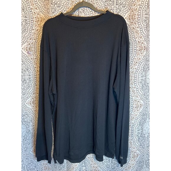 Lynx XXL Black Ribbed Long Sleeve Crew Neck Top - Picture 2 of 9